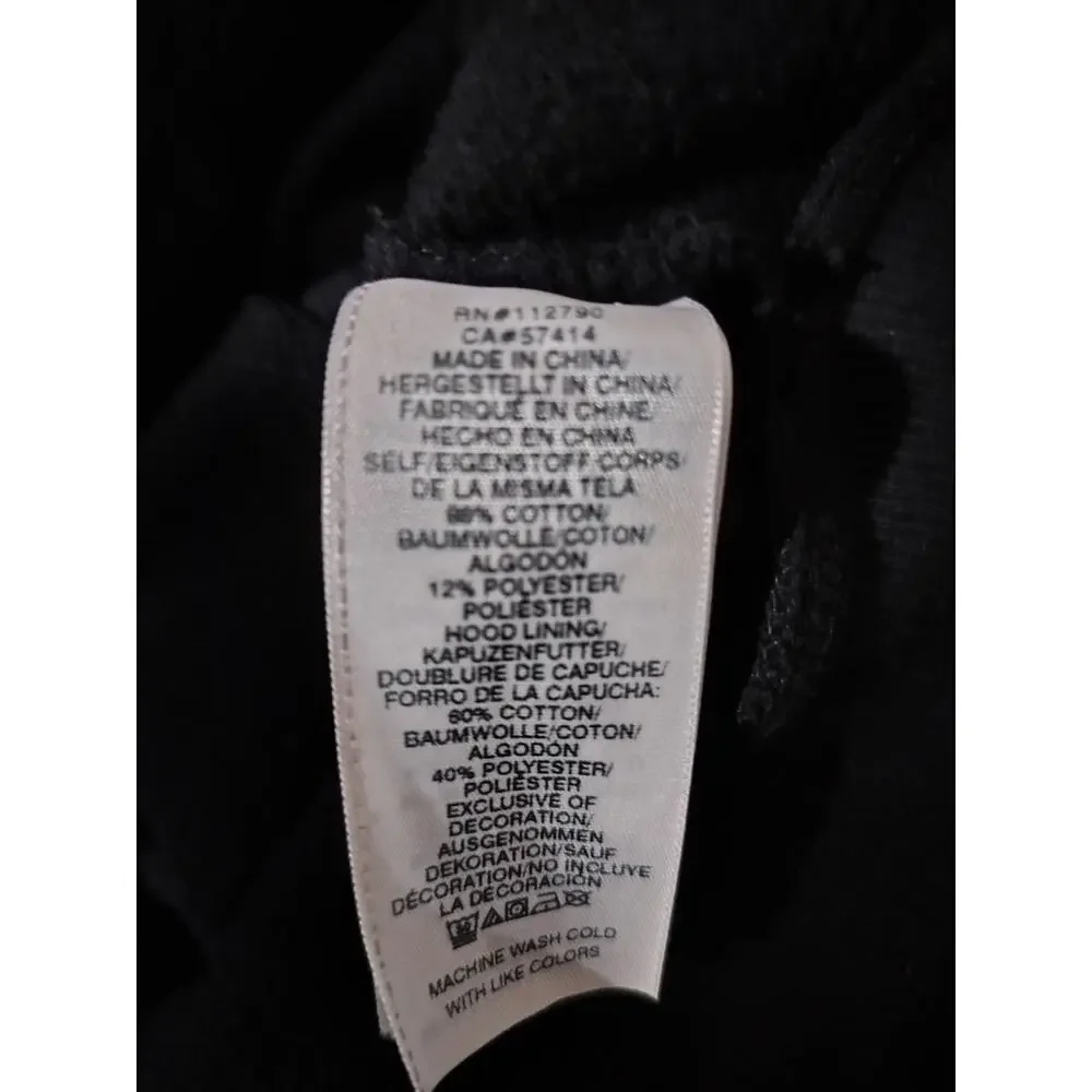 M1259) True Religion Men Anthem Sunrise World Tour Black Zip Up Hoodie XL